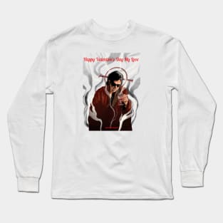 Retro To be or Not to be man Valentines Day Long Sleeve T-Shirt